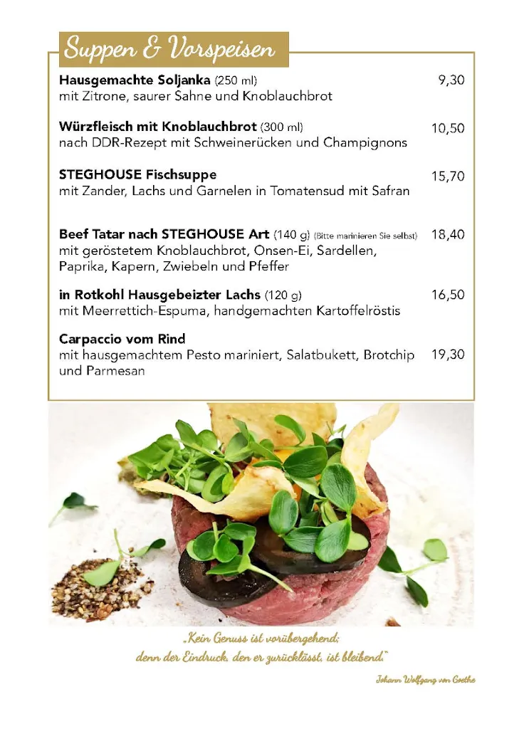 Menu_Restaurant STEGHOUSE_Kröslin_immagine_1
