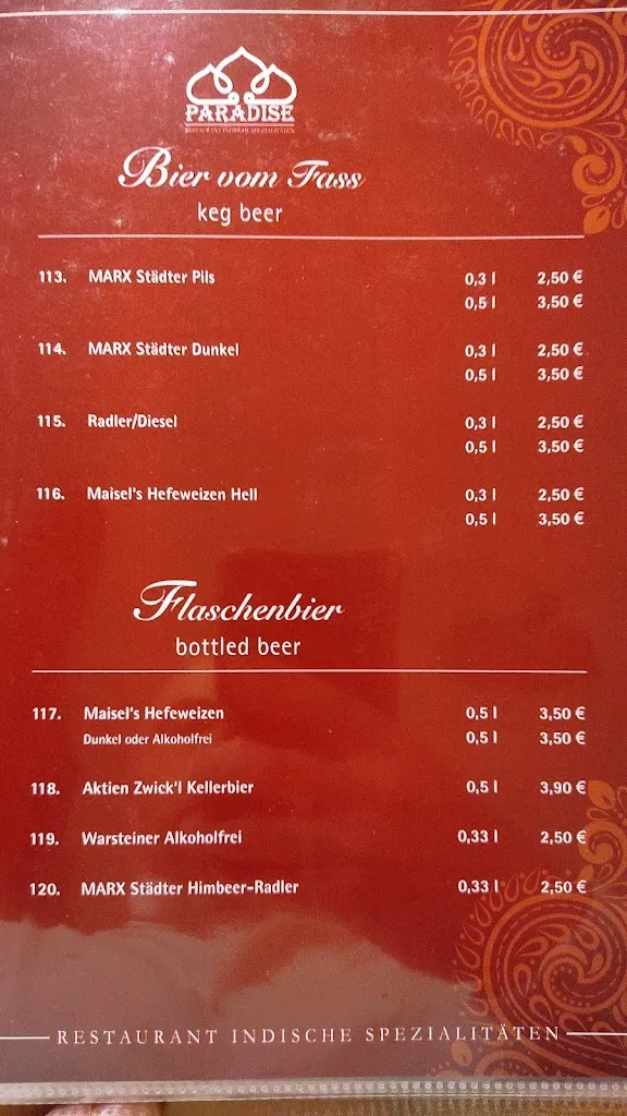 Menu_Restaurant Paradise_Chemnitz_immagine_2