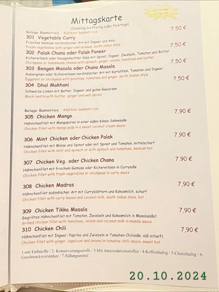 Menu_Indisches Restaurant Delhi Palast_Chemnitz_image_2