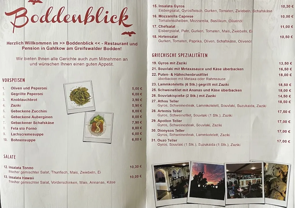 Menü_Restaurant & Pension Boddenblick_Loissin_Bild_2