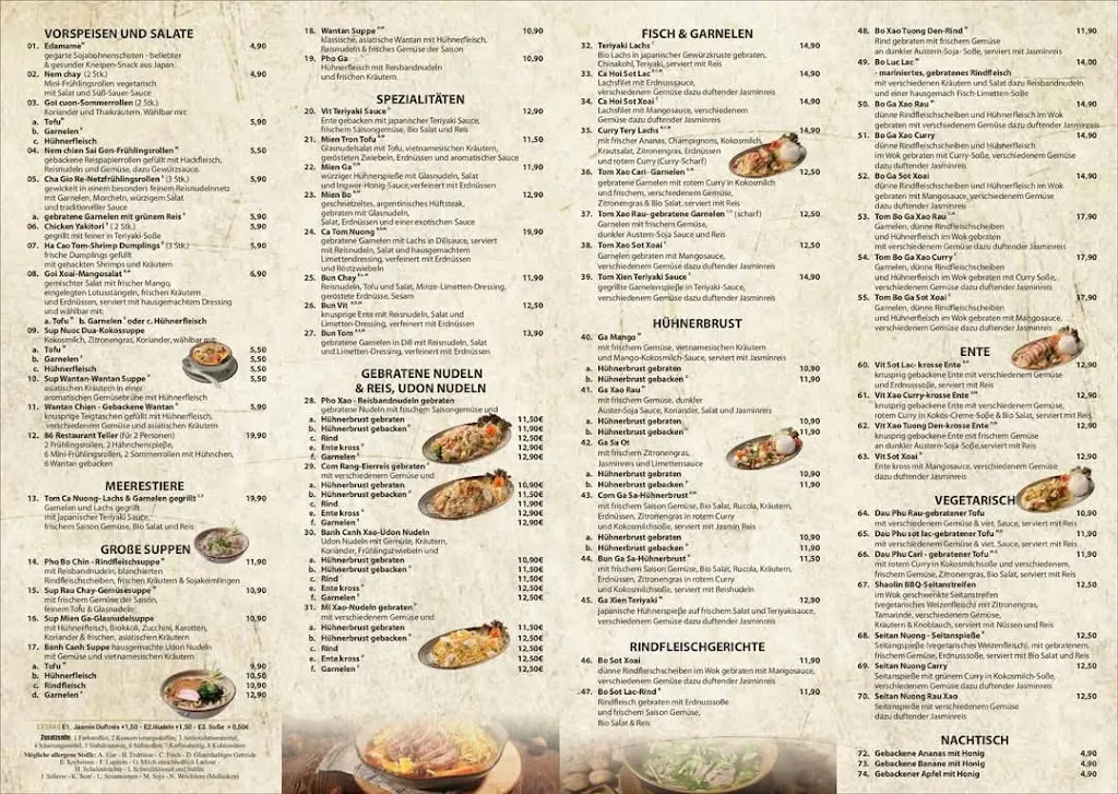 Menu_86 Restaurant_Ludwigslust_image_1