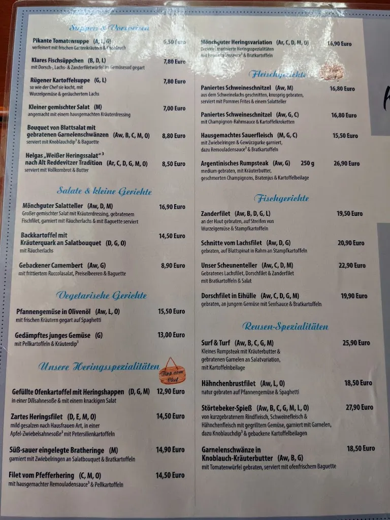 Menu_Gasthof Kliesow's Reuse_Mönchgut_image_2