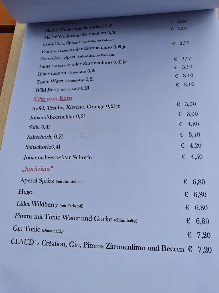 Menu_Claud’s Feuchtwangen_Feuchtwangen_image_1