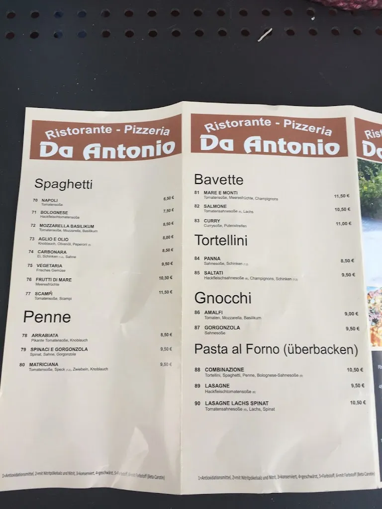 Menu_Da Antonio_Neuenkirchen_immagine_1