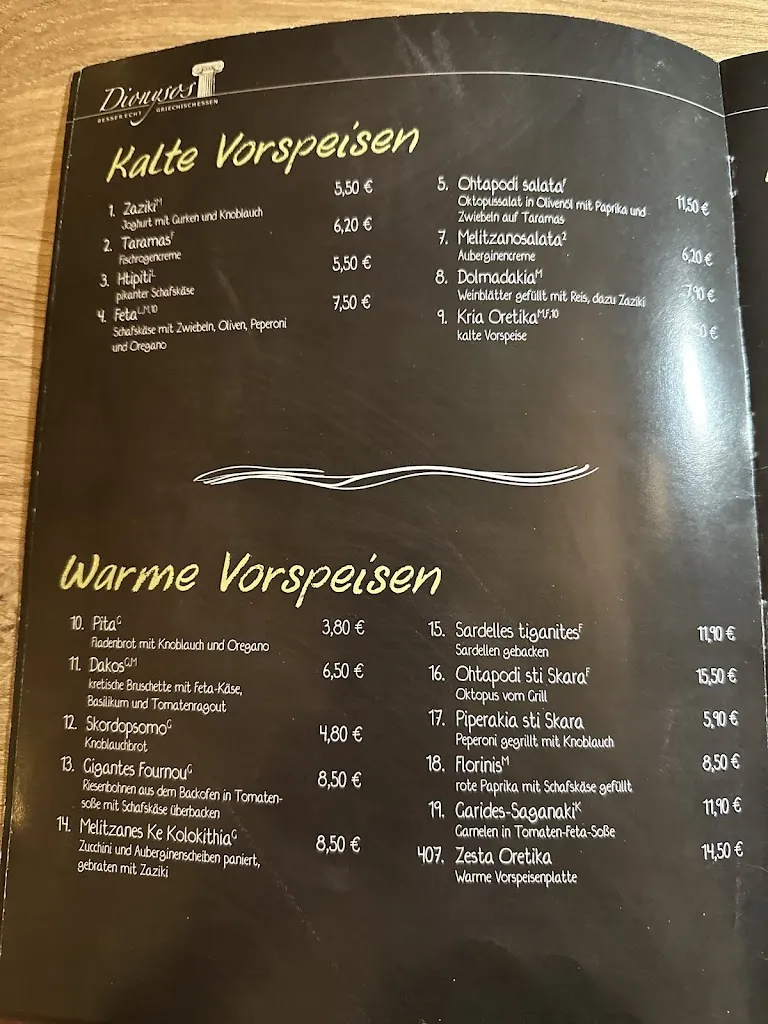 Menü_Restaurant Dionysos_Feuchtwangen_Bild_2