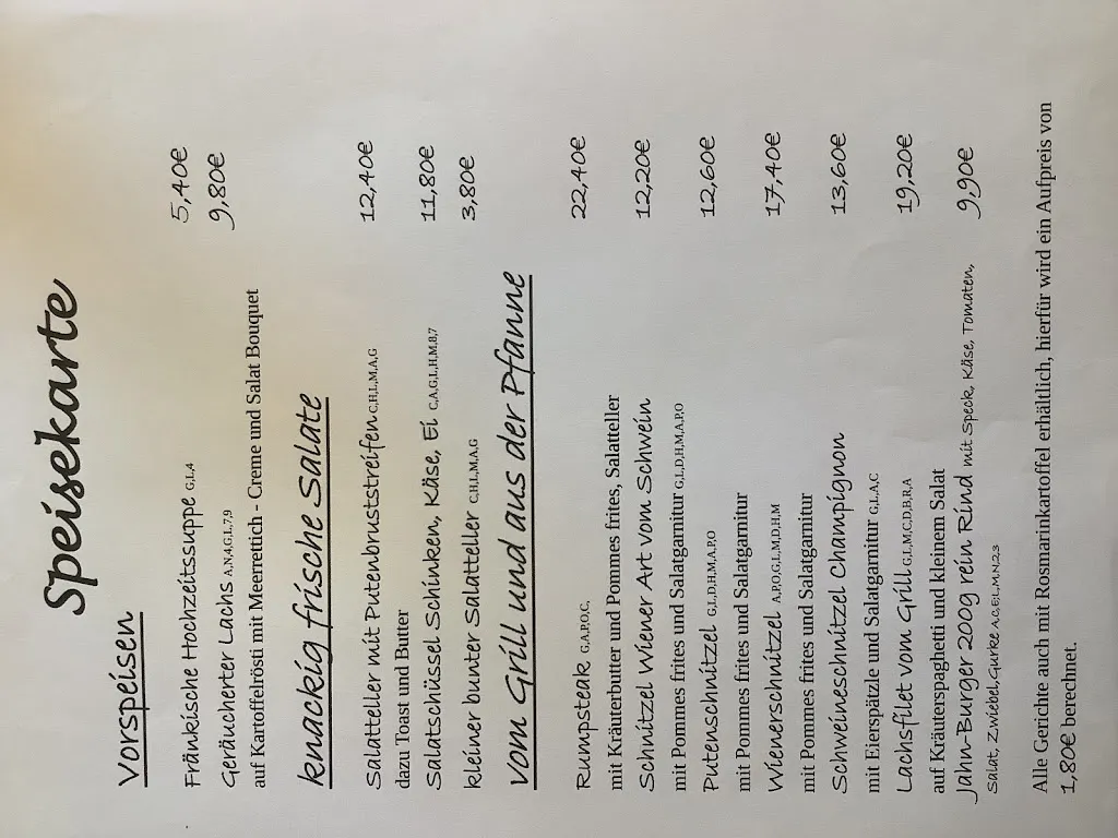Menu_Gaststätte Jahnturnhalle_Rehau_immagine_1