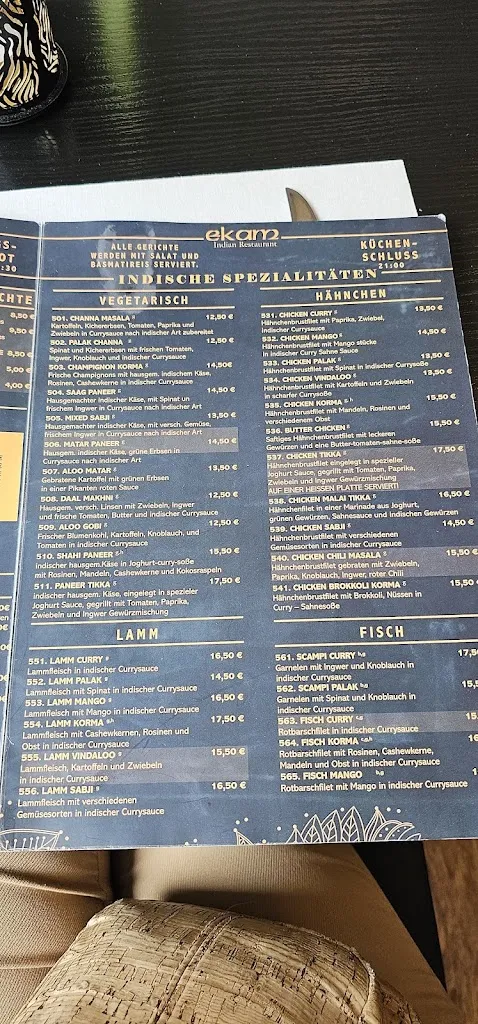 Menu_Indisches Restaurant Ekam Malchow_Malchow_immagine_4