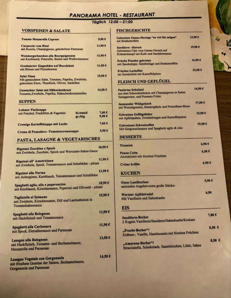 Menu_Panorama Restaurant Lohme_Lohme_image_2