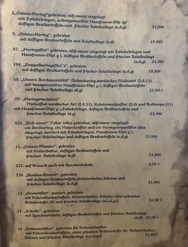 Menu_Gaststättenschiff - „MS Manfred“_Sassnitz_immagine_1