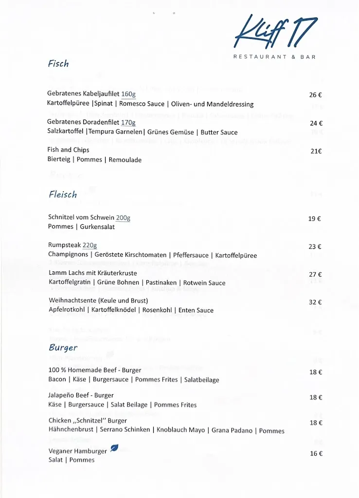 Menu_Kliff 17 Restaurant & Bar_Nienhagen_image_3