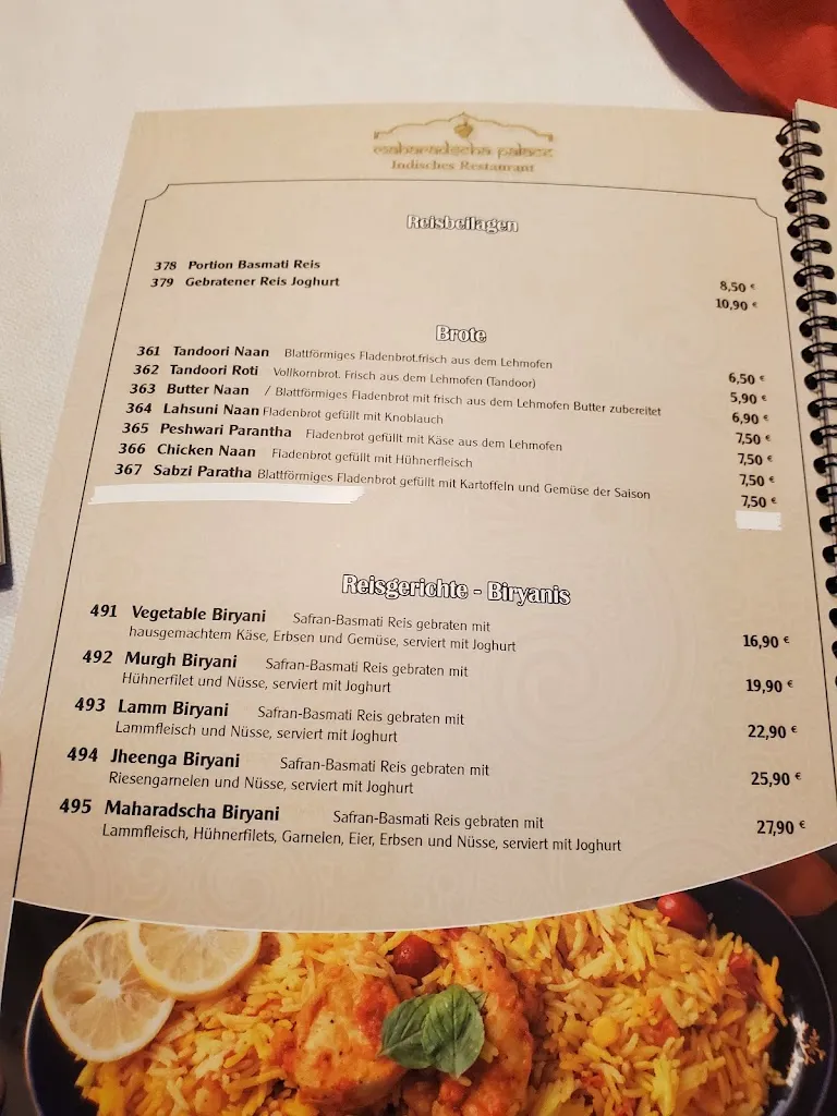 Menu_Maharadscha Palace_Binz_immagine_4