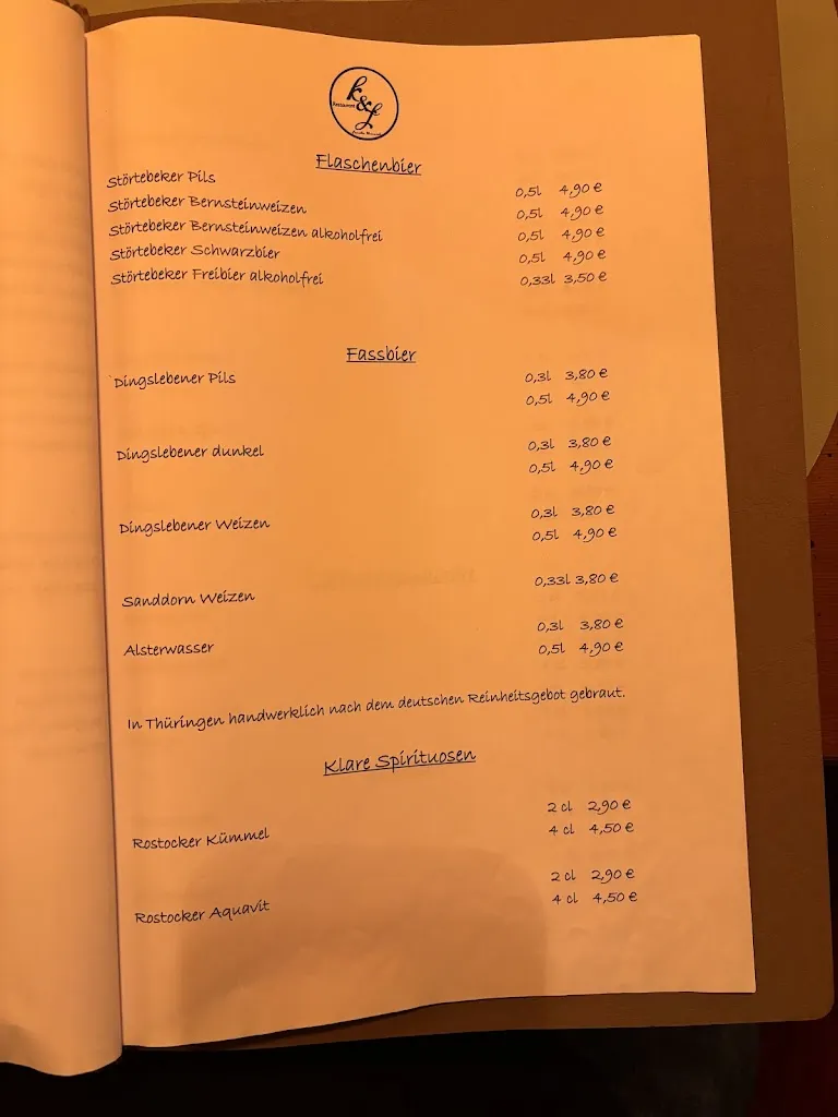 Menu_Restaurant und Café klein&fein_Sellin_immagine_1