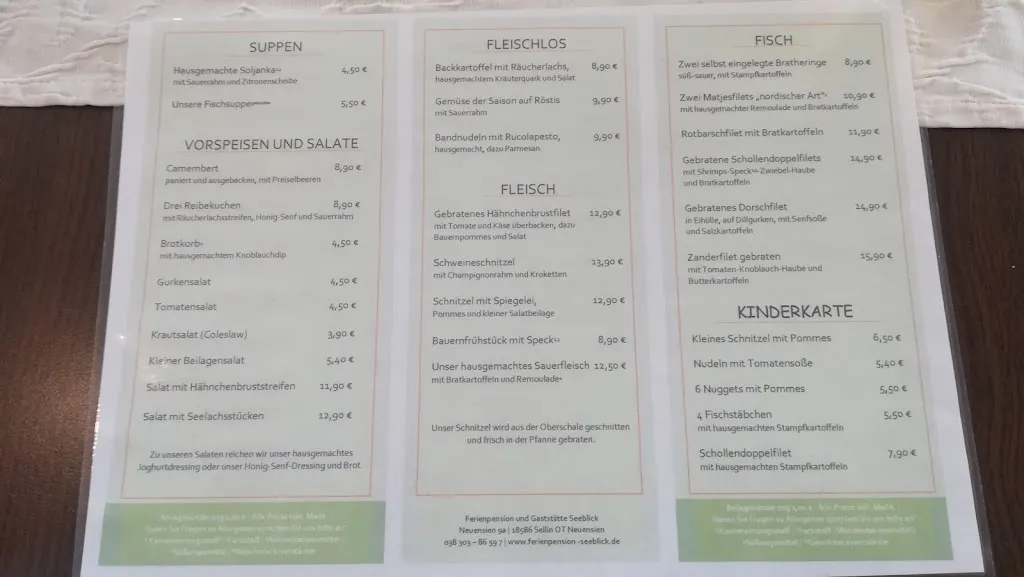 Menu_Ferienpension und Gaststätte Seeblick_Sellin_immagine_2