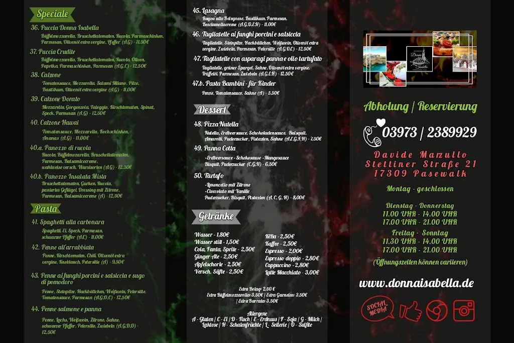 Menu_Donna Isabella Pizzeria Pasewalk_Pasewalk_image_1