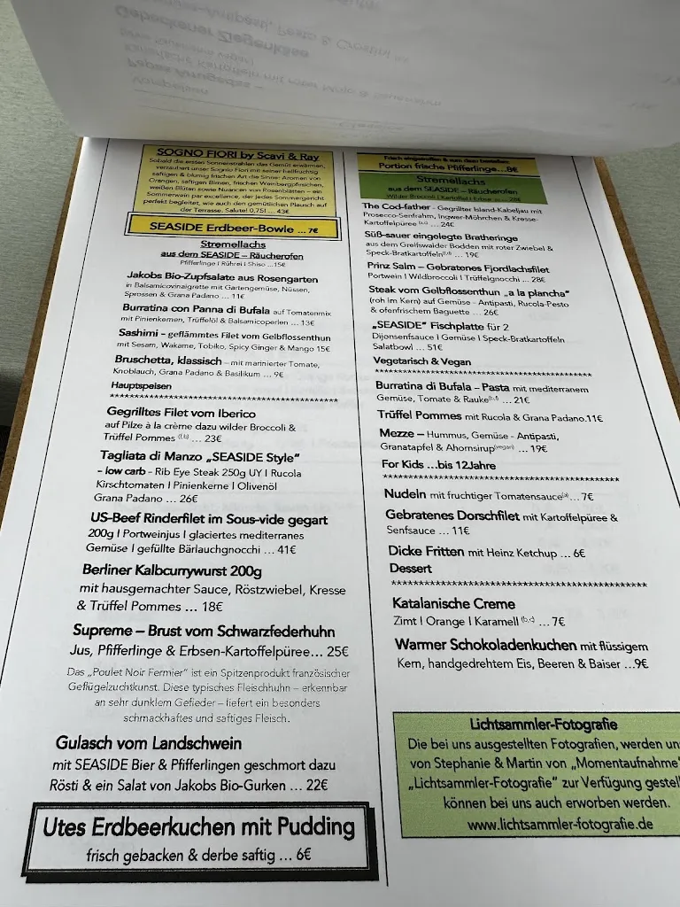 Menu_SEASIDE Restaurant & Beach Bar im Strandhaus 1_Göhren_image_1