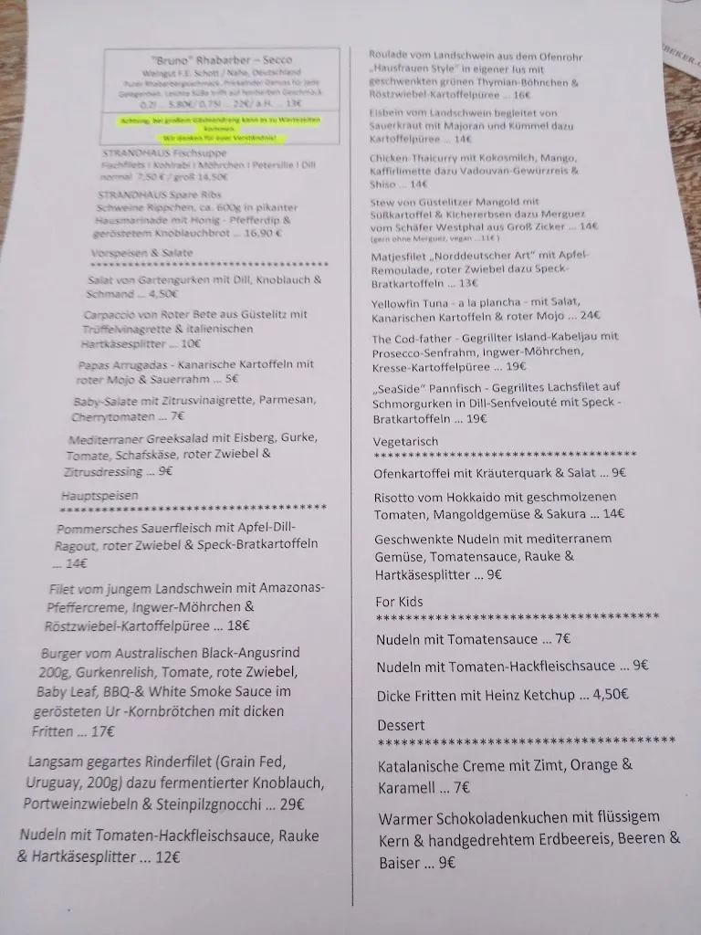 Menu_SEASIDE Restaurant & Beach Bar im Strandhaus 1_Göhren_image_3