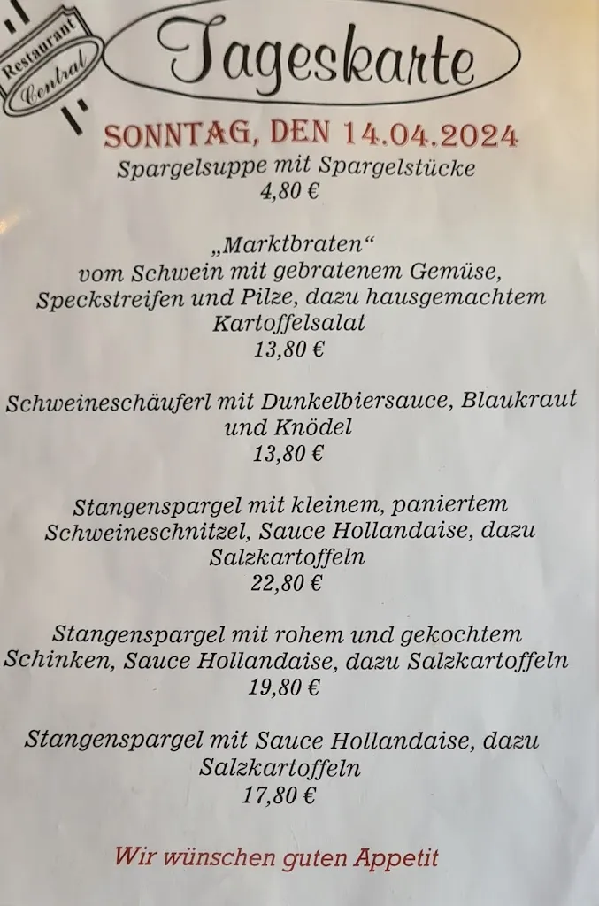 Restaurant Central restaurant in Donau