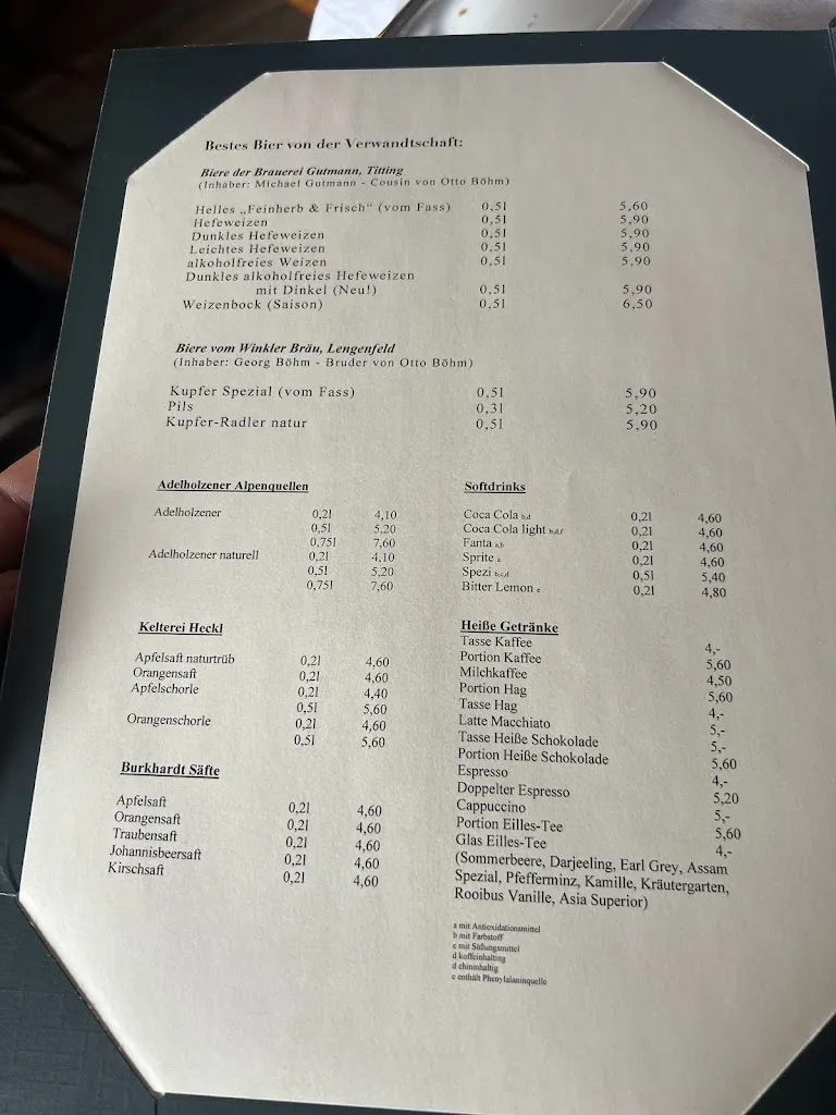 Menu_Historische Gaststuben zum Klosterbräu_Donau_image_1