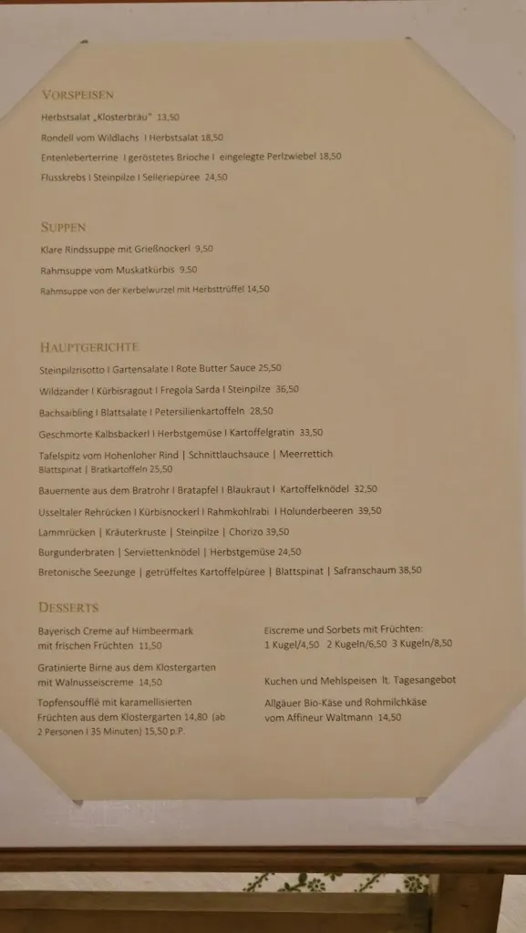 Menu_Historische Gaststuben zum Klosterbräu_Donau_image_2