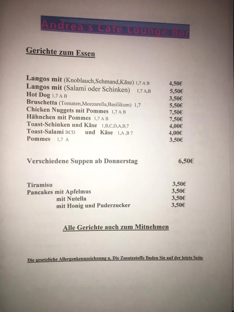 Menu_Andrea's Cafe Lounge Bar_Donau_immagine_2