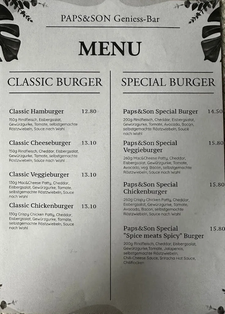 Menu_Paps & Son Geniess-Bar_See_image_1