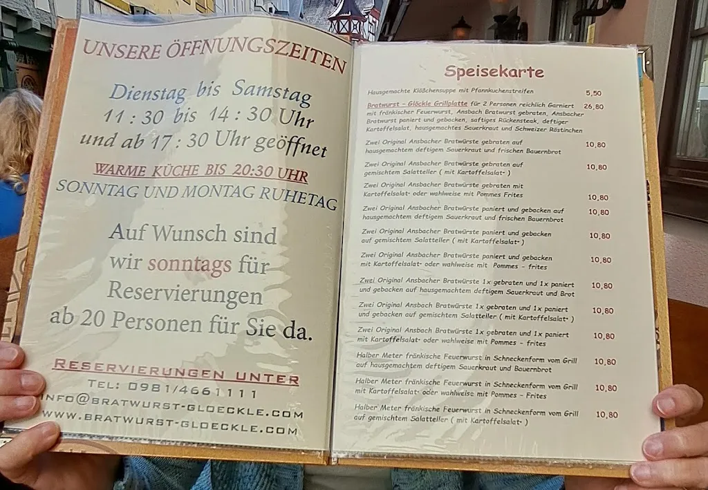 Menu_Restaurant Bratwurst Glöckle Ansbach_Ansbach_image_1