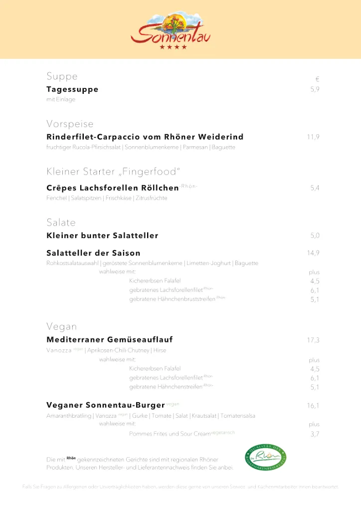 Menu_Restaurant und Café Sonnentau_Fladungen_image_1