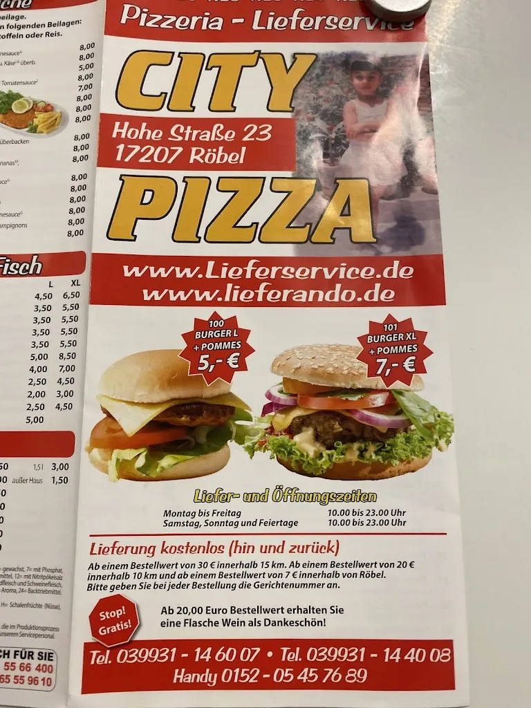 Menu_City Pizza Röbel_Röbel/Müritz_image_1