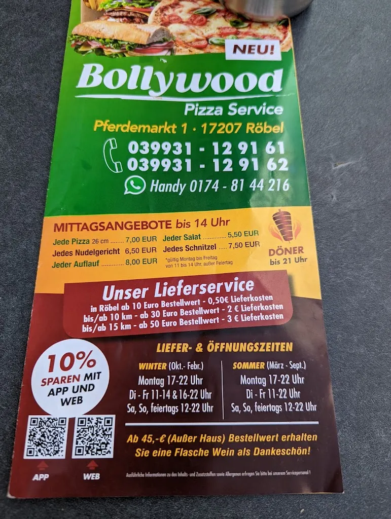 Menü_Bollywood Pizza_Röbel/Müritz_Bild_1