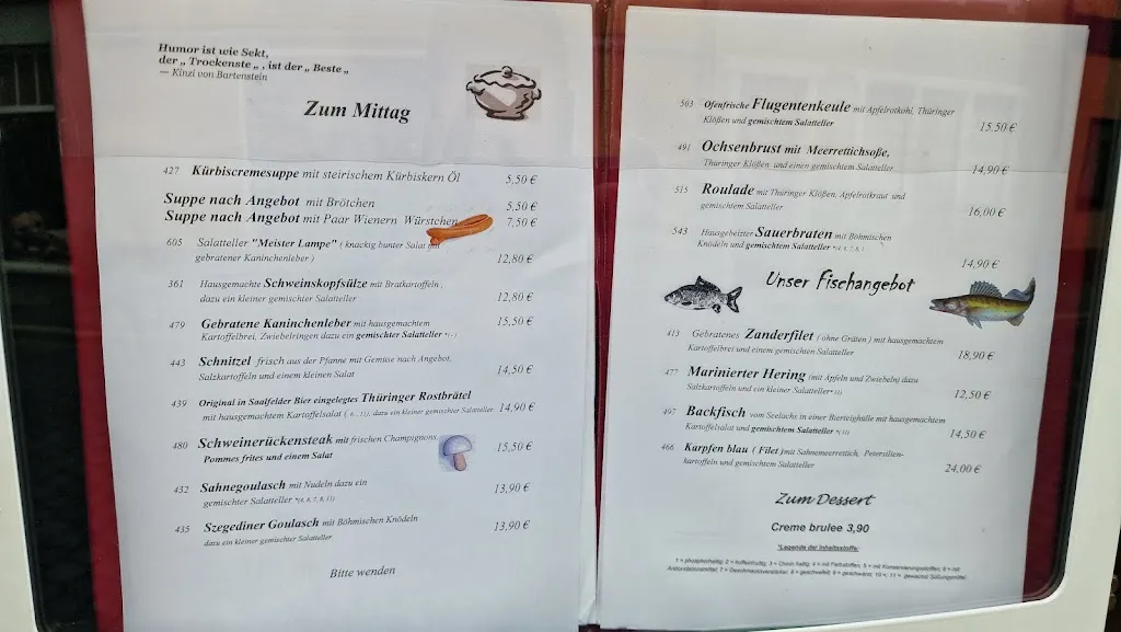 Menü_Gasthaus und Pension 