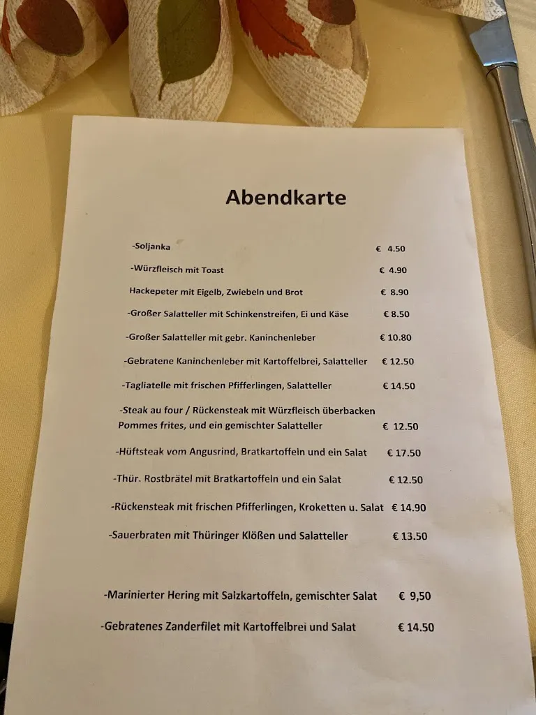 Menü_Gasthaus und Pension 