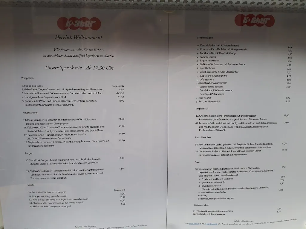 Menu_K*Star Saalfeld_Saalfeld/Saale_image_1