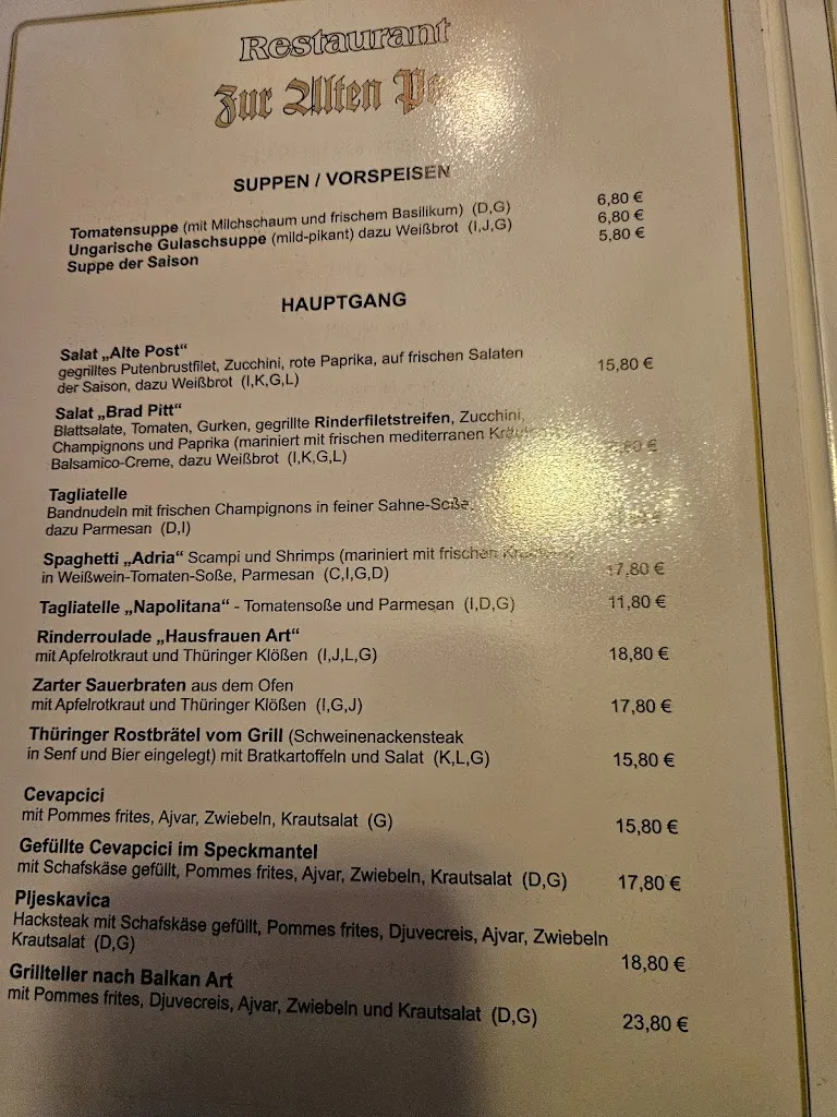 Menu_Restaurant Alte Post_Saalfeld/Saale_image_3