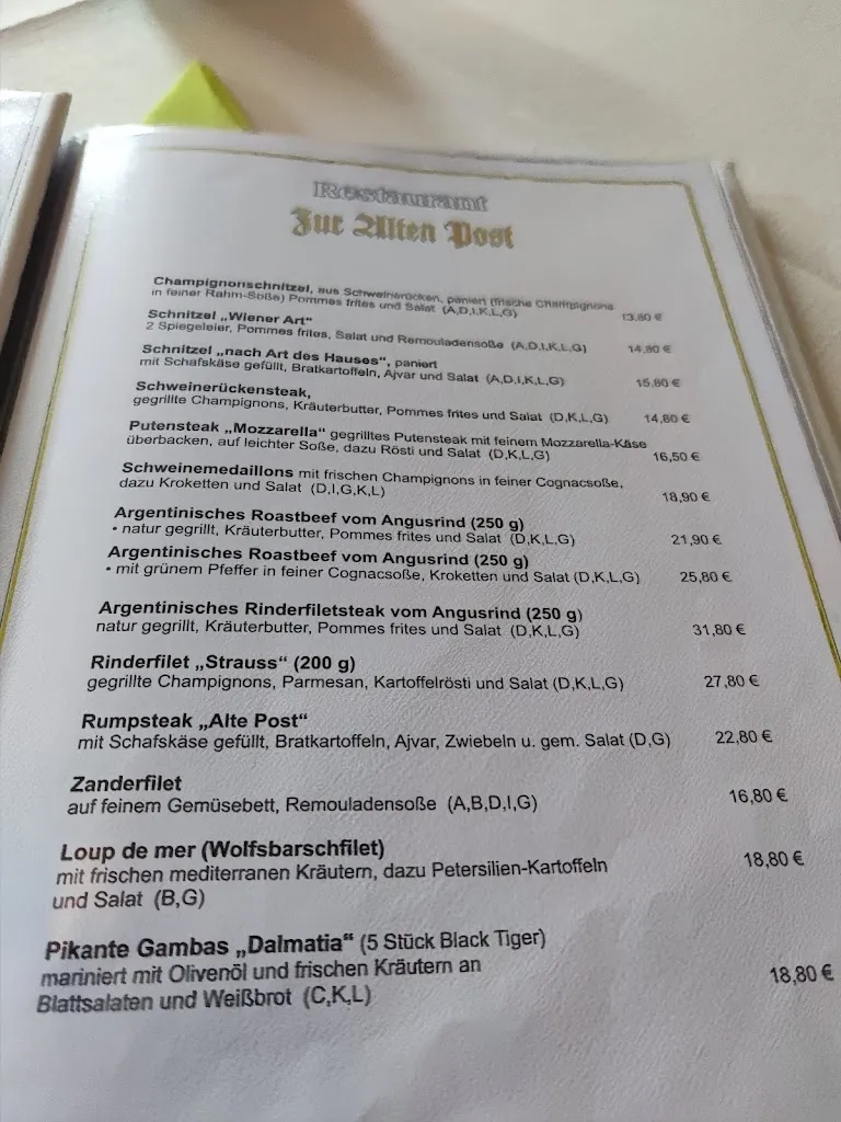 Menu_Restaurant Alte Post_Saalfeld/Saale_image_4