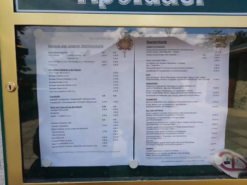 Menu_Fuchsturm Jena_Jena_immagine_3