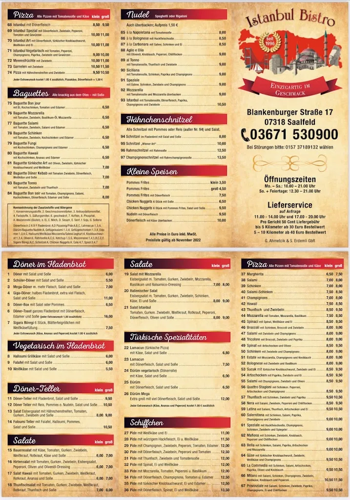 Menu_Istanbul Bistro_Saalfeld/Saale_image_1