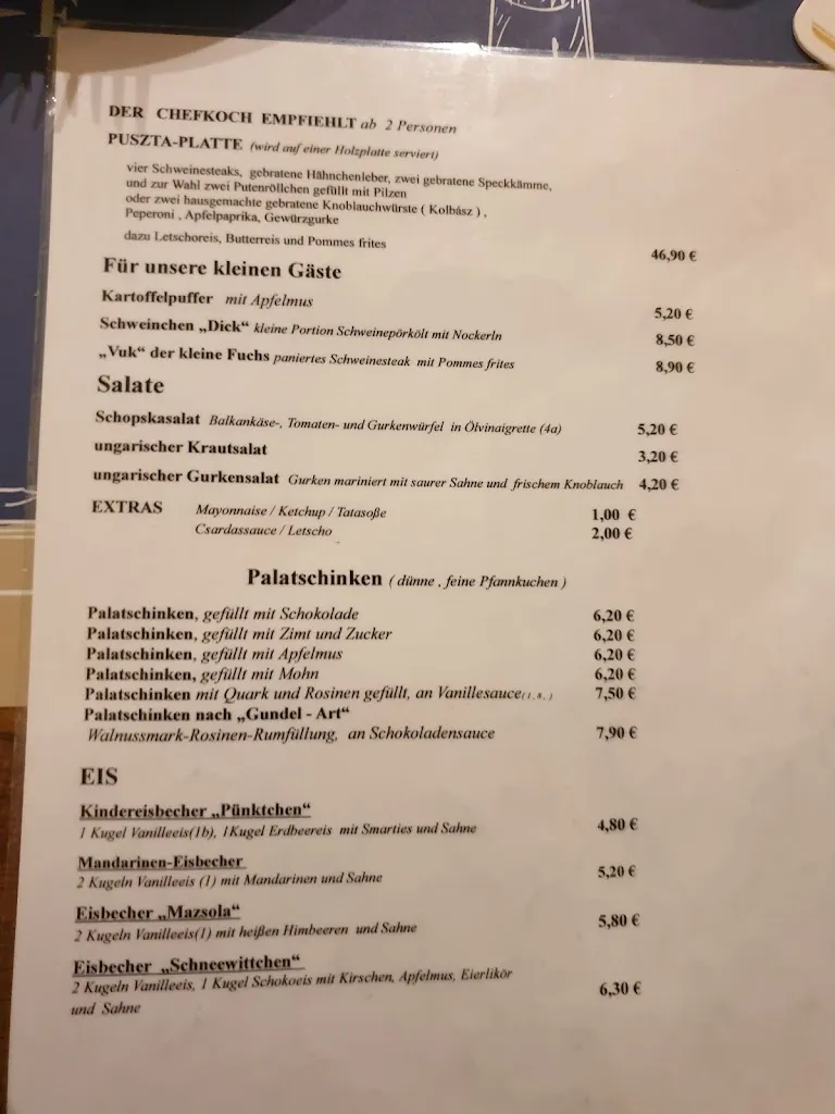 Menu_Ungarisches Restaurant Puszta_Sagard_image_1