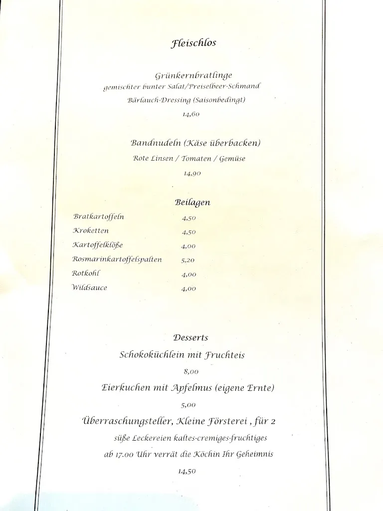 Menu_Wildgaststätte & Apartment Kleine Försterei_Lohme_image_2