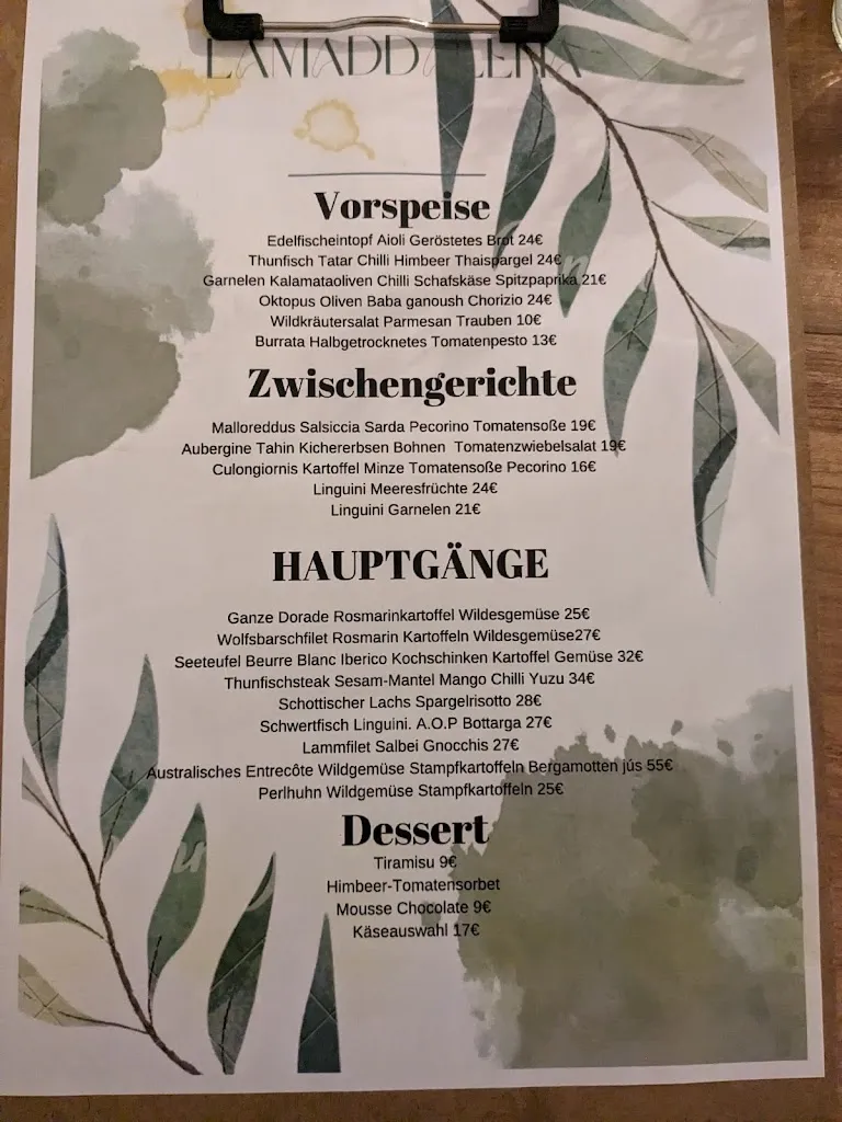 Menu_La Maddalena_Oberhausen_image_1