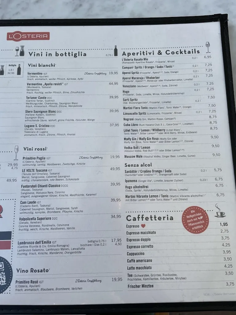Menu_L'Osteria Oberhausen_Oberhausen_image_1