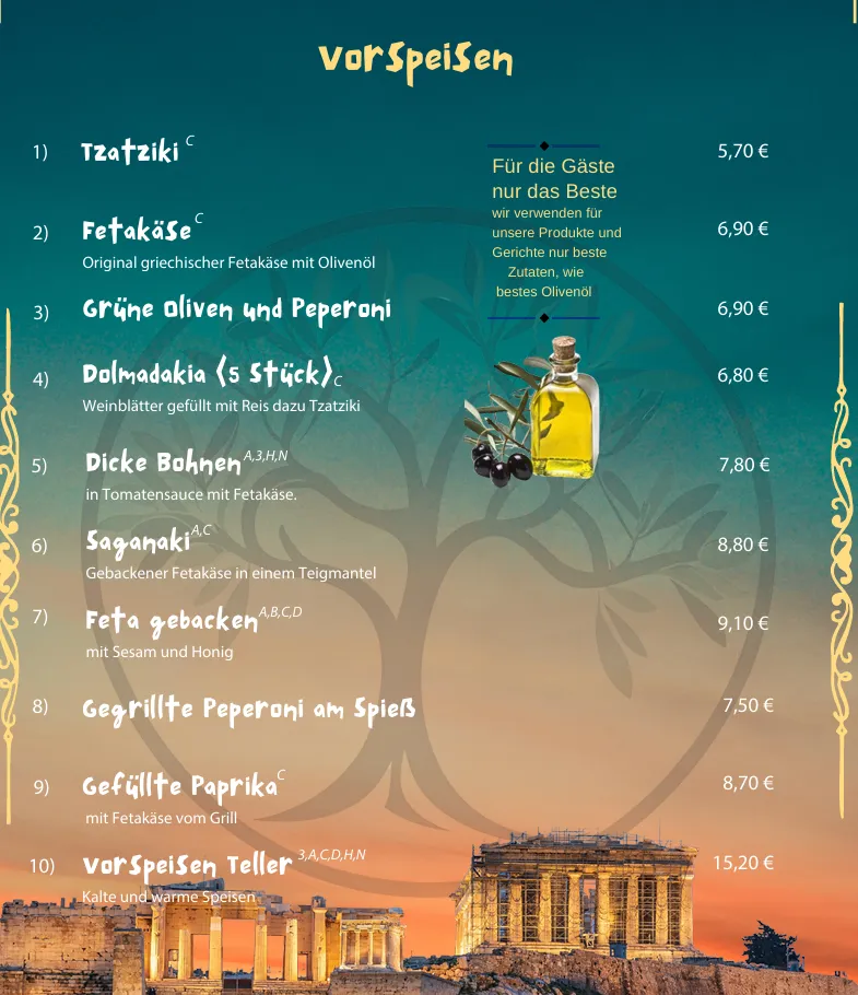 Menu_Griechische Spezialitäten Restaurant Kreta_Sternberg_image_1