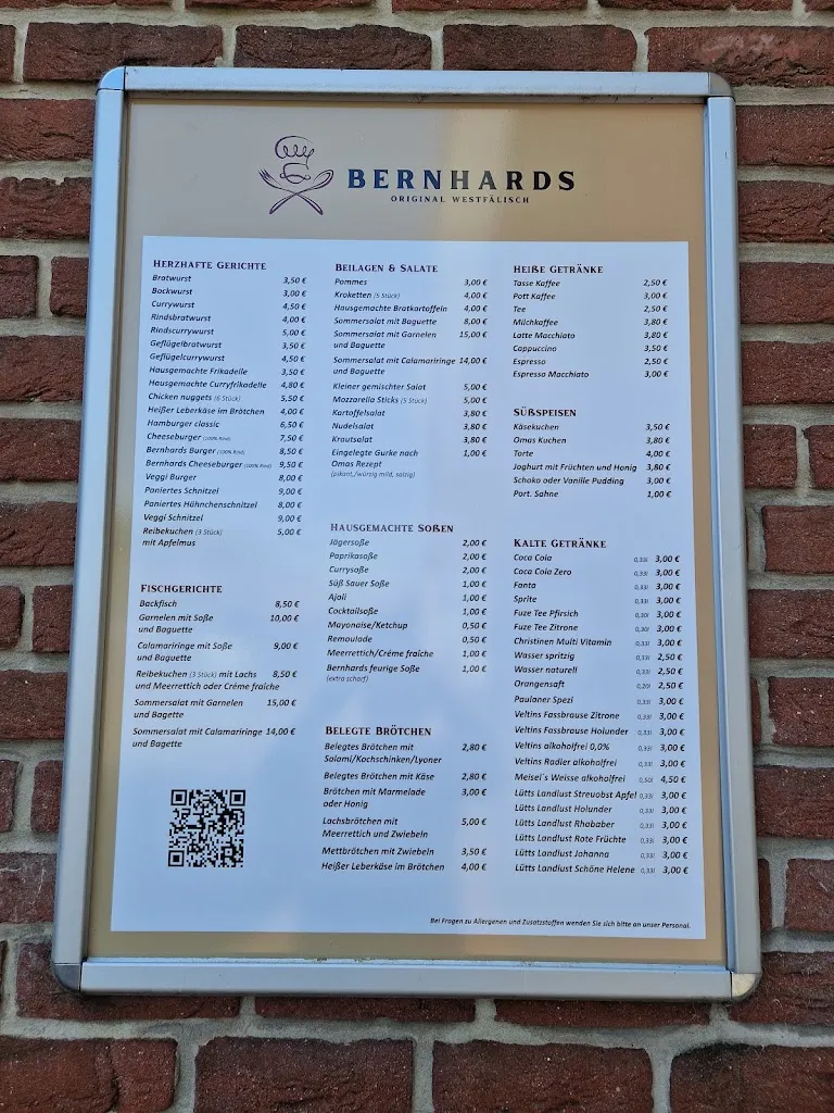 Menu_Bernhards Grill Original Westfälisch_Steinhagen_image_1