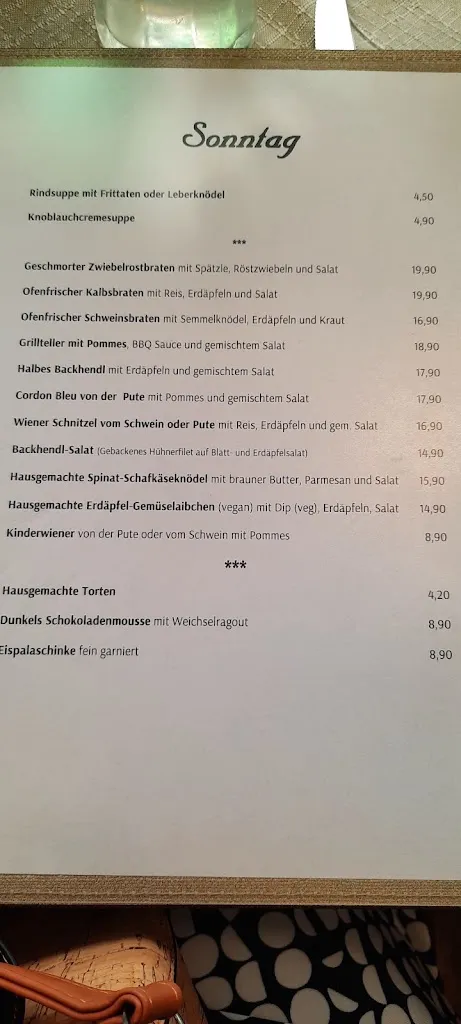 Menu_Wirt in Pesenbach_Austria_image_1
