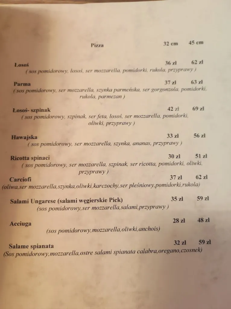 Menu_Porta Sei Pizzeria Kawiarnia Winiarnia_Poland_immagine_2