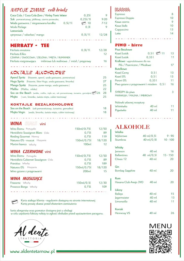 Menu_Al Dente Trattoria_Poland_image_3