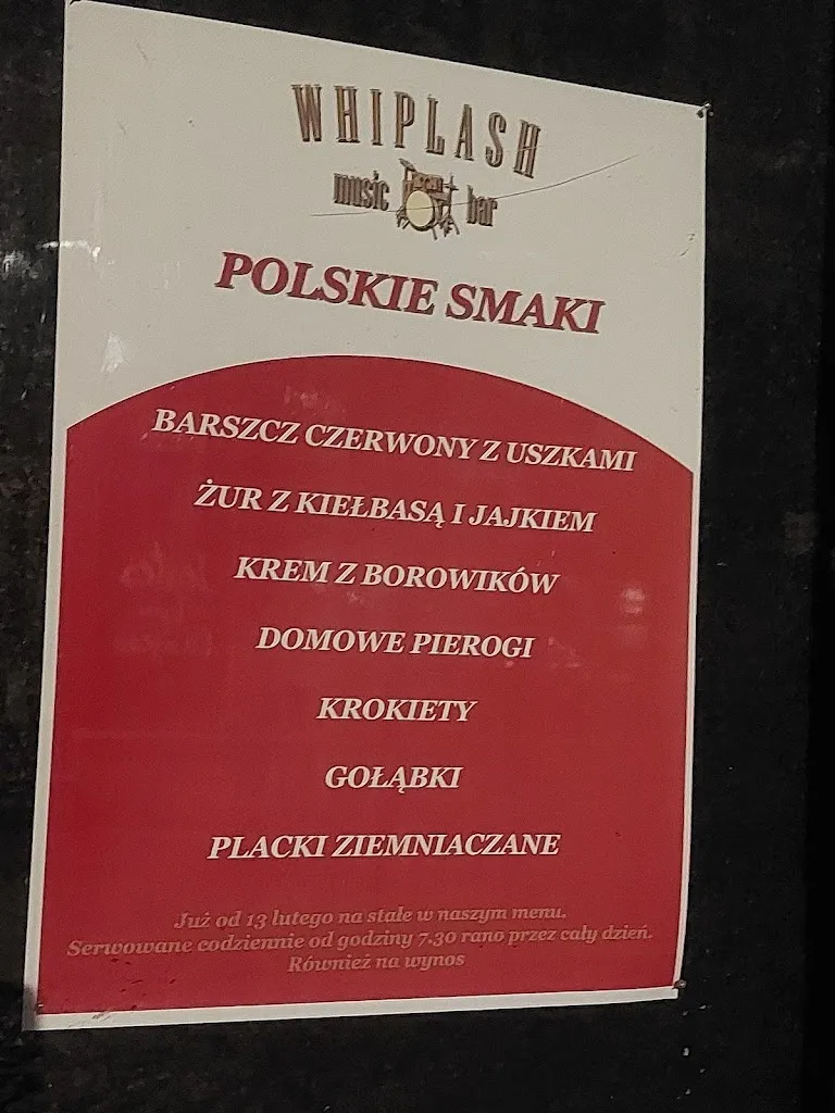 Menu_Whiplash Music Bar_Poland_image_1