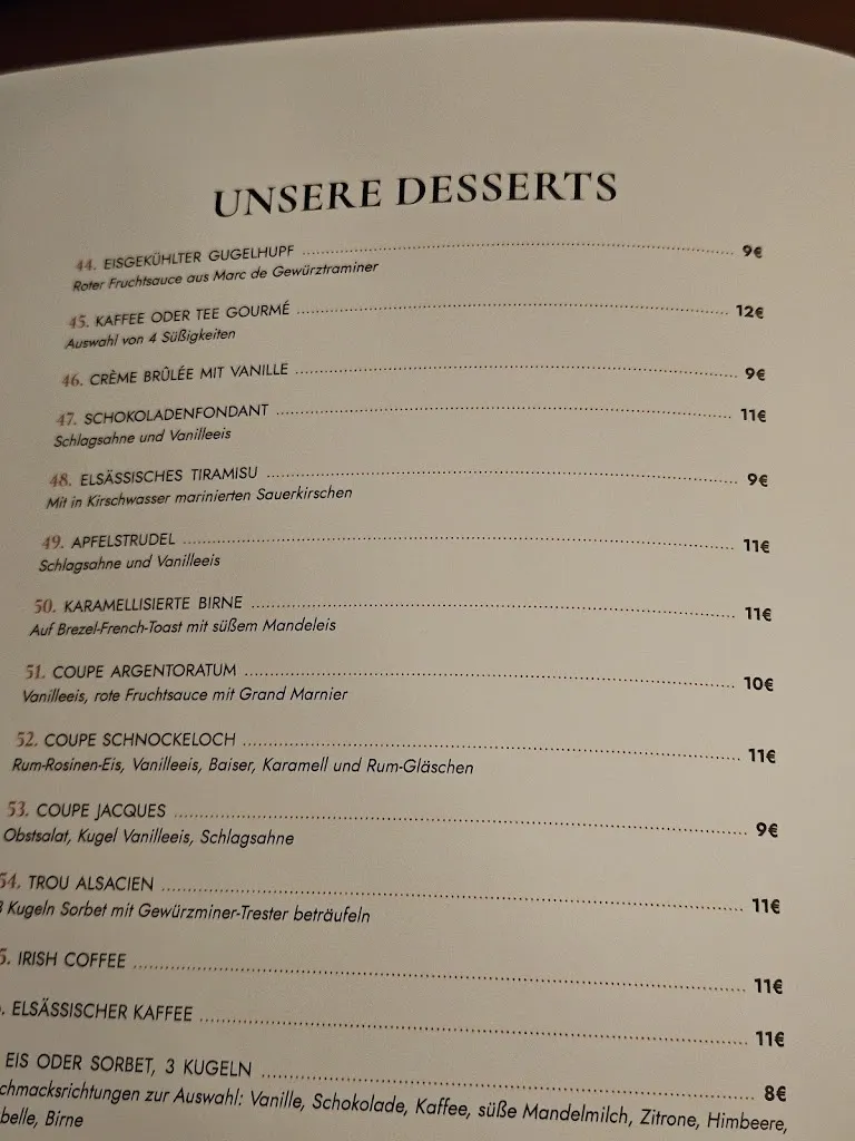 Menu_Restaurant Alsacien Strasbourg Schnockeloch - Tarte flambée Flammekueche_France_image_4