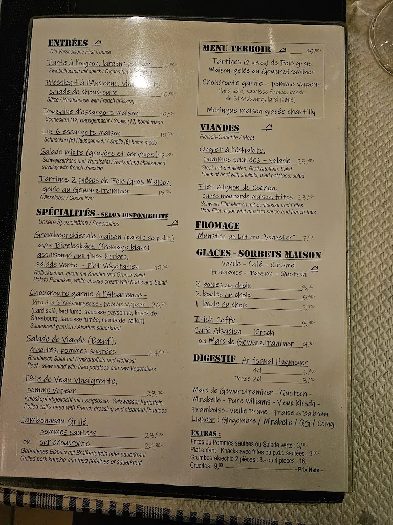 Menu_Restaurant Au Pont Corbeau_France_image_1