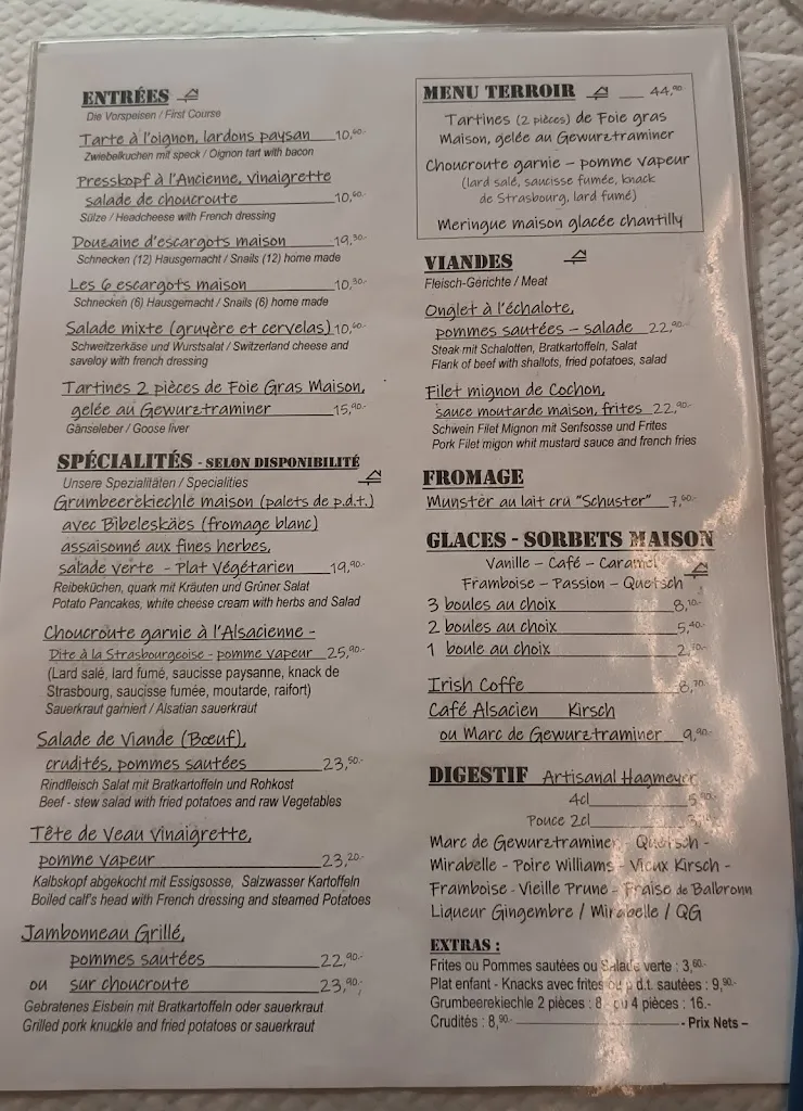 Menu_Restaurant Au Pont Corbeau_France_image_3