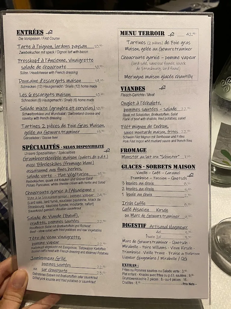 Menu_Restaurant Au Pont Corbeau_France_image_4